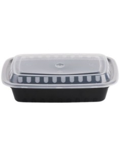 Black Rectangular 16oz. Microwavable Heavy Weight... 2