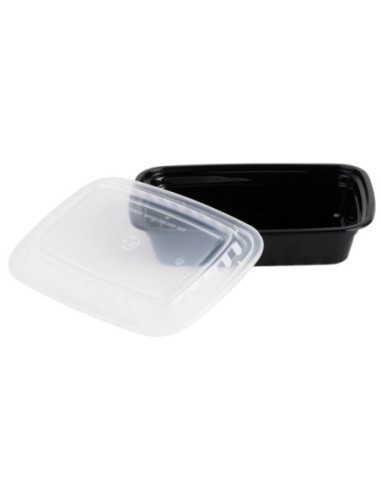Black Rectangular 16oz. Microwavable Heavy...