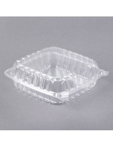 Dart ClearSeal 8 1/4" x 8 1/4" x 3" Hinged Lid...