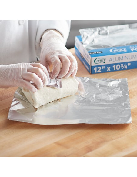 12" x 10 3/4" Food Service Interfolded Pop Up Foil Sheets - 200/Box