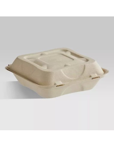 9" x 9" x 3" Compostable PLA Lined Fiber...
