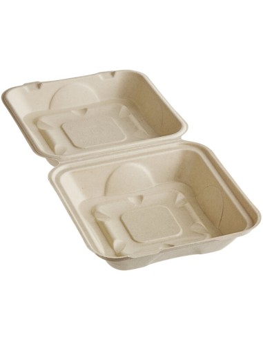 9" x 9" x 3" Compostable PLA Lined Fiber...