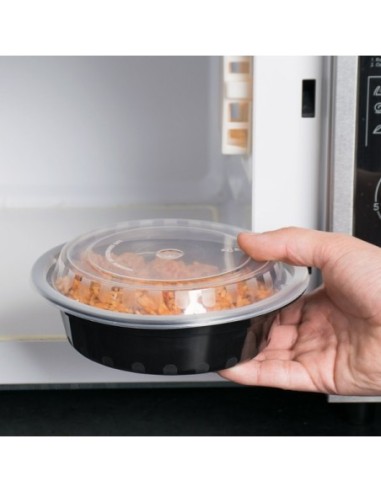 Black Round 16oz Microwavable Heavy Weight...
