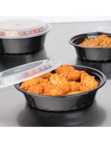 Black Round 24oz Microwavable Heavy Weight...