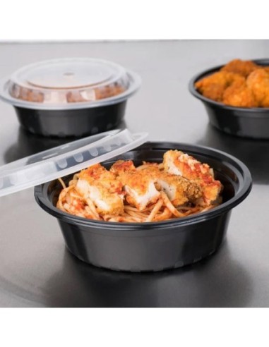 Black Round 48 oz Microwavable Heavy Weight...