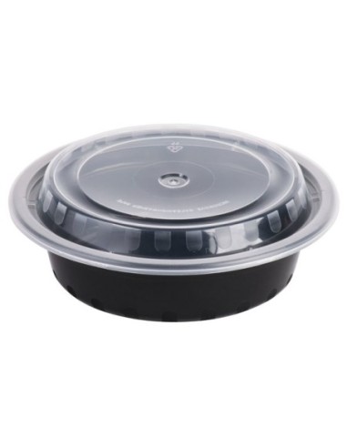 Black Round 48 oz Microwavable Heavy Weight...