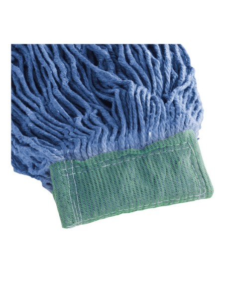 Pro 24 oz. N.32 Blue Rayon Blend Looped End Wet Mop Head with 5" Headband 12 case