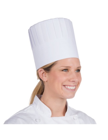 Royal Paper RCH7 7" Pleated Disposable Chef Hat - 28/Case