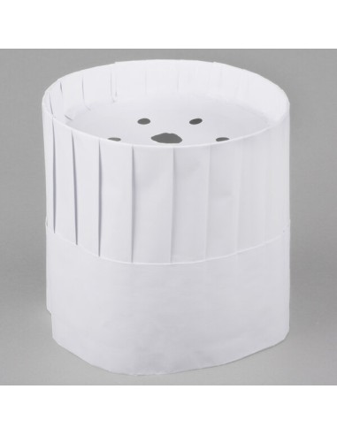 Royal Paper RCH7 7" Pleated Disposable Chef Hat...