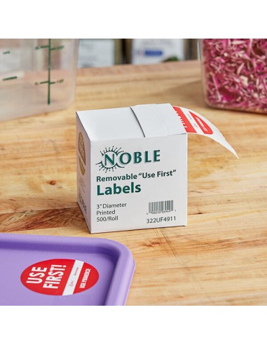 3" Use First Removable Round Label with...