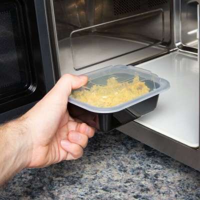 Newspring 12 oz Black Rectangular Microwavable Container... 2