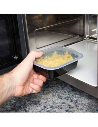 Newspring 12 oz Black Rectangular Microwavable...
