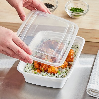 38 oz White  Rectangular Microwavable Heavy Weight... 2