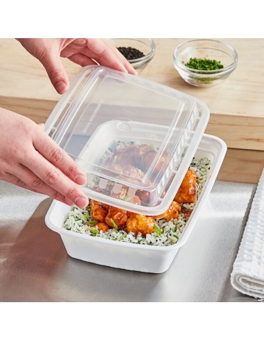 38 oz White  Rectangular Microwavable Heavy...