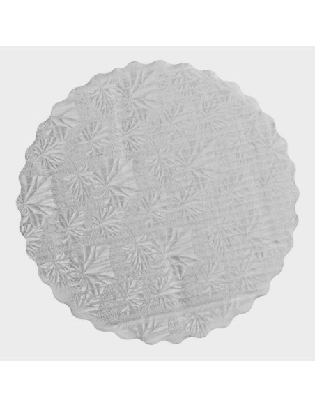 Enjay 10" Silver Laminated Corrugated Cake Circle - 100/Case