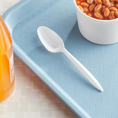 Medium Weight White Plastic Spoons  - 1000/Case 2