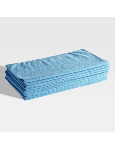 Lavex Janitorial 16" x 16" Blue Microfiber...