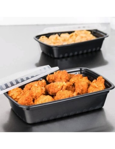 Black Rectangular 38oz Microwavable Heavy...