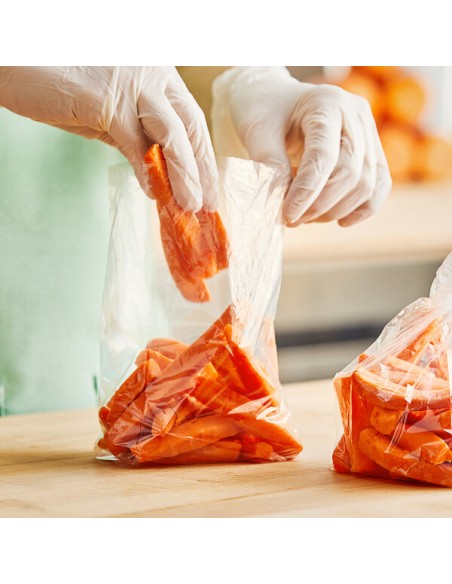 4" x 2" x 8" 0.68 Mil Standard-Duty Plastic Food Bag - 100/Box