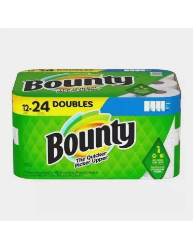Bounty White Full Sheet Paper Towels, 12 Double...