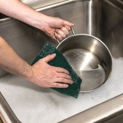 3M 86CC Scotch-Brite® 9" x 6" Heavy-Duty Green Scouring... 2