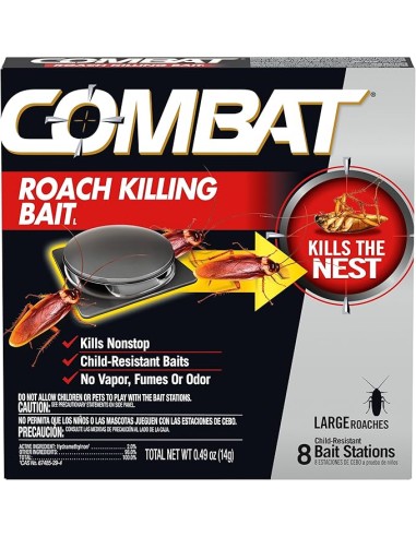 Combat Roach Killing Bait, Large Roaches, Kills...