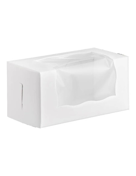 Baker's Lane 8" x 4" x 4" White Window Cupcake / Bakery Box - 100/Bundle
