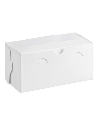 Baker's Lane 8" x 4" x 4" White Window Cupcake...