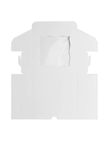 Baker's Lane 8" x 4" x 4" White Window Cupcake...