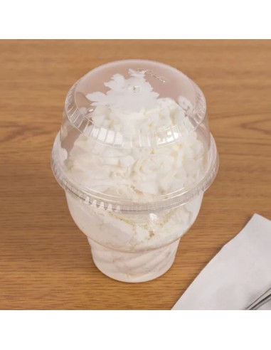 Solo SDL12 12 oz. Clear Plastic Sundae Lid -...