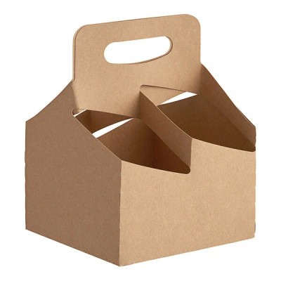 4-Cup 12-24 oz. Drink Carrier with Handle - 200/Case 2