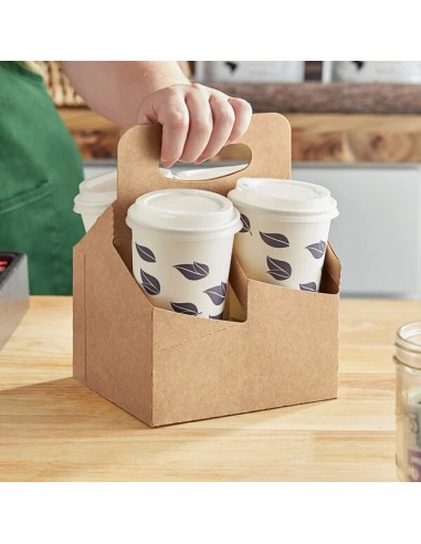 4-Cup 12-24 oz. Drink Carrier with Handle -...