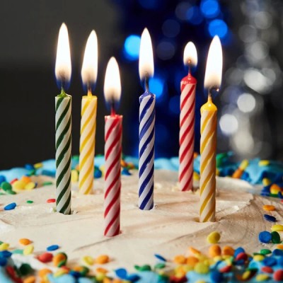 Creative Converting Assorted Primary Color Spiral Candles...