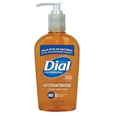 Dial Soap with Pump Bottle, Gold, 7.5 Oz, 1/CS/12