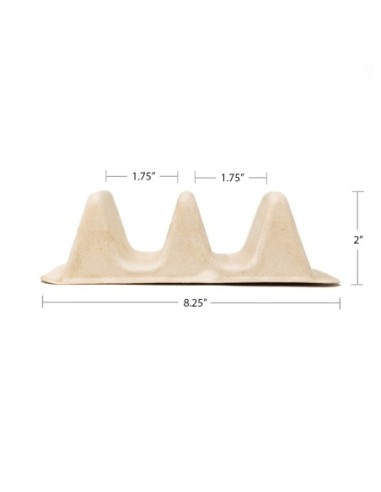 Sabert Pulp Fiber Compostable Taco or Hot Dog...