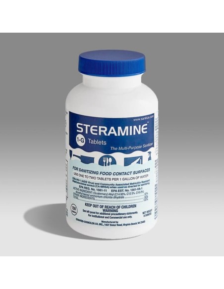 Edwards-Councilor Steramine Sanitizer Tablets (Sanitabs) 150 Count Bottle 6/Case