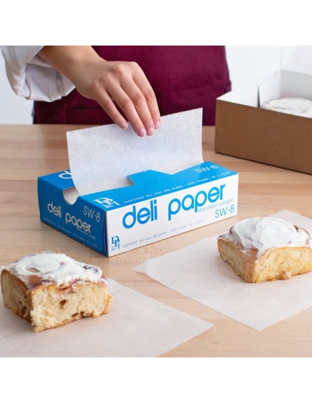 8" x 10 3/4" Interfolded Deli Wrap Wax Paper 6000/case - 500/box