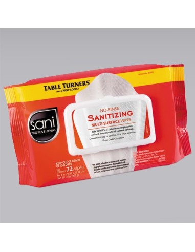 Sani Professional 9" x 8" 72 Count No-Rinse...