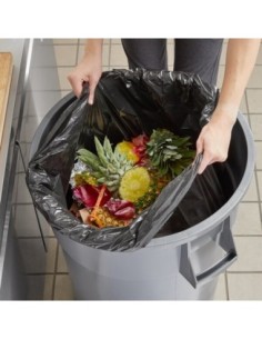 58 Gallon Heavy-Duty Industrial Contractor Black Garbage... 2