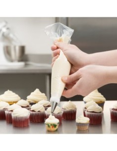 Ateco 12" High-Grip Clear Disposable Pastry Bag - 100/Roll 2