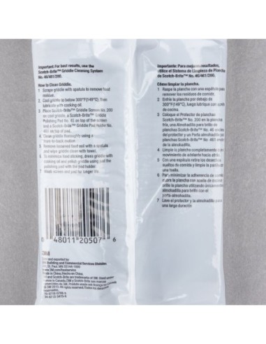 3M 200CC 4" x 5 1/2" Scotch-Brite™ Griddle...