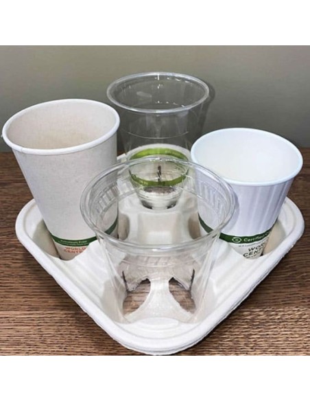 4 Cup Molded Fiber tray 300/Case