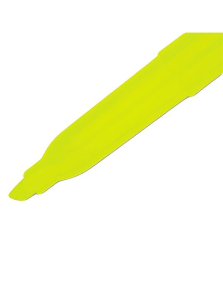 Sharpie 27025 Accent Fluorescent Yellow Chisel Tip Pocket Style Highlighter - 12/Pack