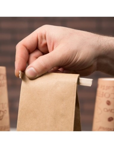 1/2 lb. Brown Kraft Paper Coffee Bag with...