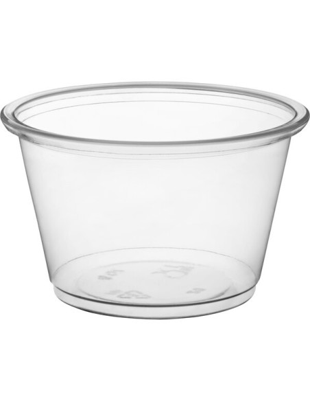 Dart Solo 4 oz Clear Plastic Souffle Cup / Portion Cup - 2500/Case