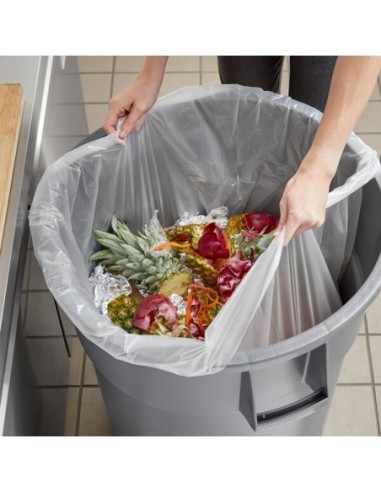 58 Gallon Clear Garbage Bag 1.25 Mil 100 count