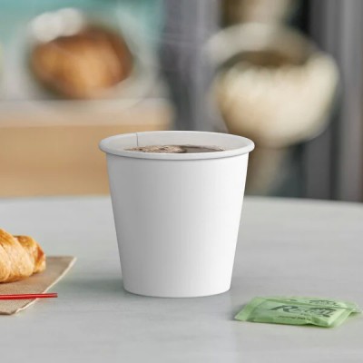 8 oz  White Paper Hot Cup - 1000/Case 2