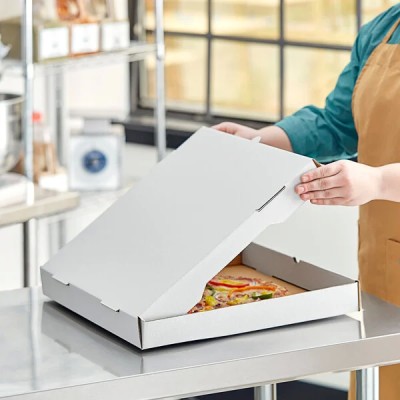 10″ x 10″ x 2″ White Customizable Corrugated Plain Pizza... 2