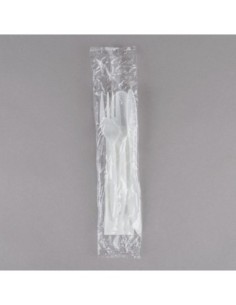Medium Weight White Wrapped Plastic Cutlery 4 Set with... 2