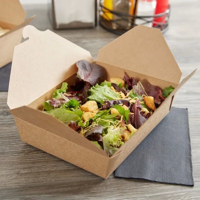Kraft No 2 Microwavable Folded Paper Take-Out Container –...